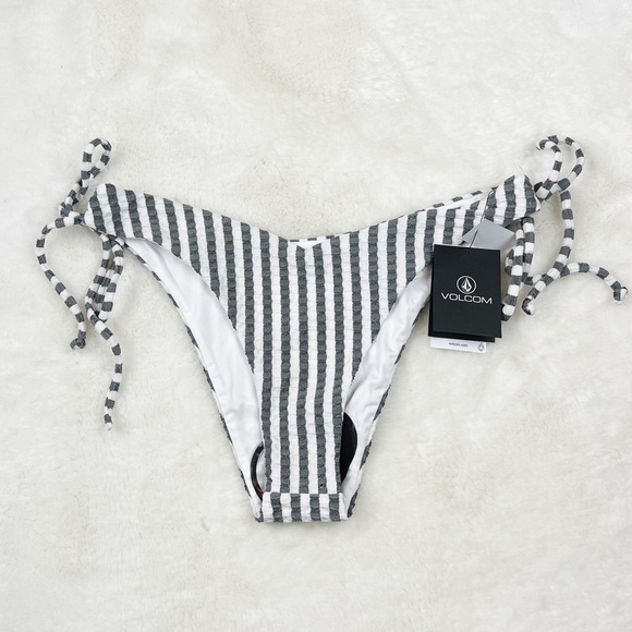 NWT Volcom Drop A Line Side Tie V Bottoms Black Combo - Picture 6 of 9